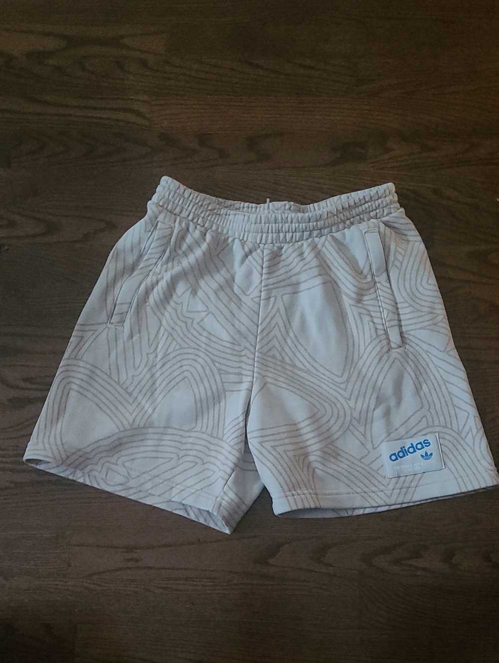 adidas Men’s Beige Athletic Shorts with Subtle Tan Pattern